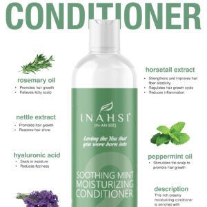 Soothing Mint Moisturizing Conditioner, 12 oz - Plant-Based Formula for Naturally Curly Hair, Hair Products for Men, Women, and Kids, Made in USA