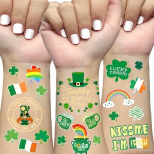 st patricks day tattoos shamrock glitter tattoos party decor kiss me i'm irish party favor four leaf clover party decor accessories