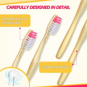 Tessco 500 Pcs Disposable Toothbrushes Individually Wrapped Soft Bristle Tooth Brush Set Travel Toothbrushes Bulk for Adults Oral Hygiene Dental Care Camping Guestroom Hotel(Yellow)