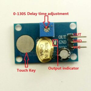 eletechsup DC 5V 12V Touch Switch Module 0-130s Delay Timer Button Board Relay (4)