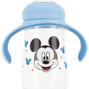 Disney Sippy Cups for Toddlers, Learner Sippy Cups for Kids with Pacifier, BPA-Free Trainer Cup with Handles, Leak-Proof Minnie Mouse and Mickey Mouse Sippy Cups, Perfect Unisex Gift for Children