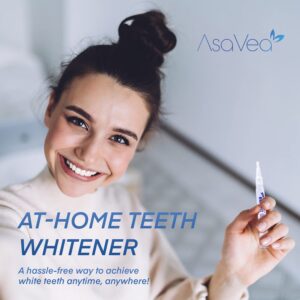 Teeth Whitening Kit - Pen with 32X Powerful Blue-Red Rechargeable LED Light, Effective for Sensitive Teeth, Comfortable and Accelerated Teeth Whitening by AsaVea Smile