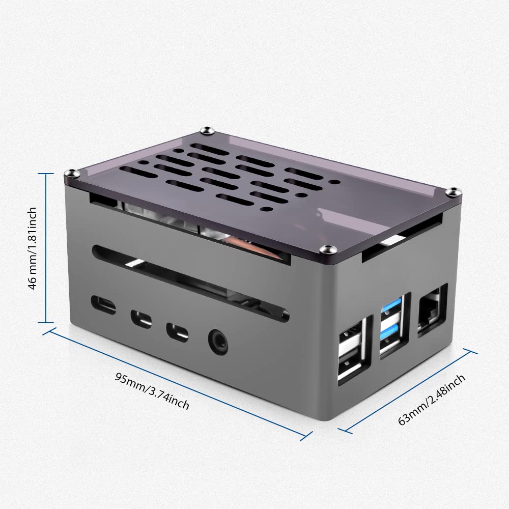 GeeekPi Aluminum Case with ICE Tower Cooler for Raspberry Pi 4, Pi 4 PWM Cooling Fan with Aluminum Heatsink for Raspberry Pi 4 Model B Only