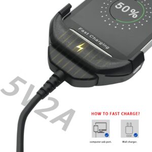 IYOUBOL Tc51 Charger,USB and Charger Cable for Zebra TC51 TC510K TC52 TC56 TC57,5V2A with 6ft Cable PDA Handheld Computer(CBL-TC51-USB1-01)