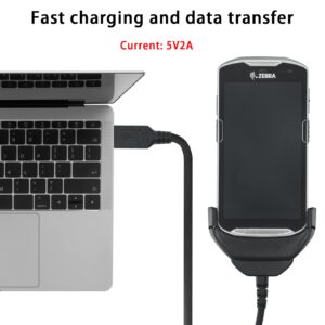 IYOUBOL Tc51 Charger,USB and Charger Cable for Zebra TC51 TC510K TC52 TC56 TC57,5V2A with 6ft Cable PDA Handheld Computer(CBL-TC51-USB1-01)