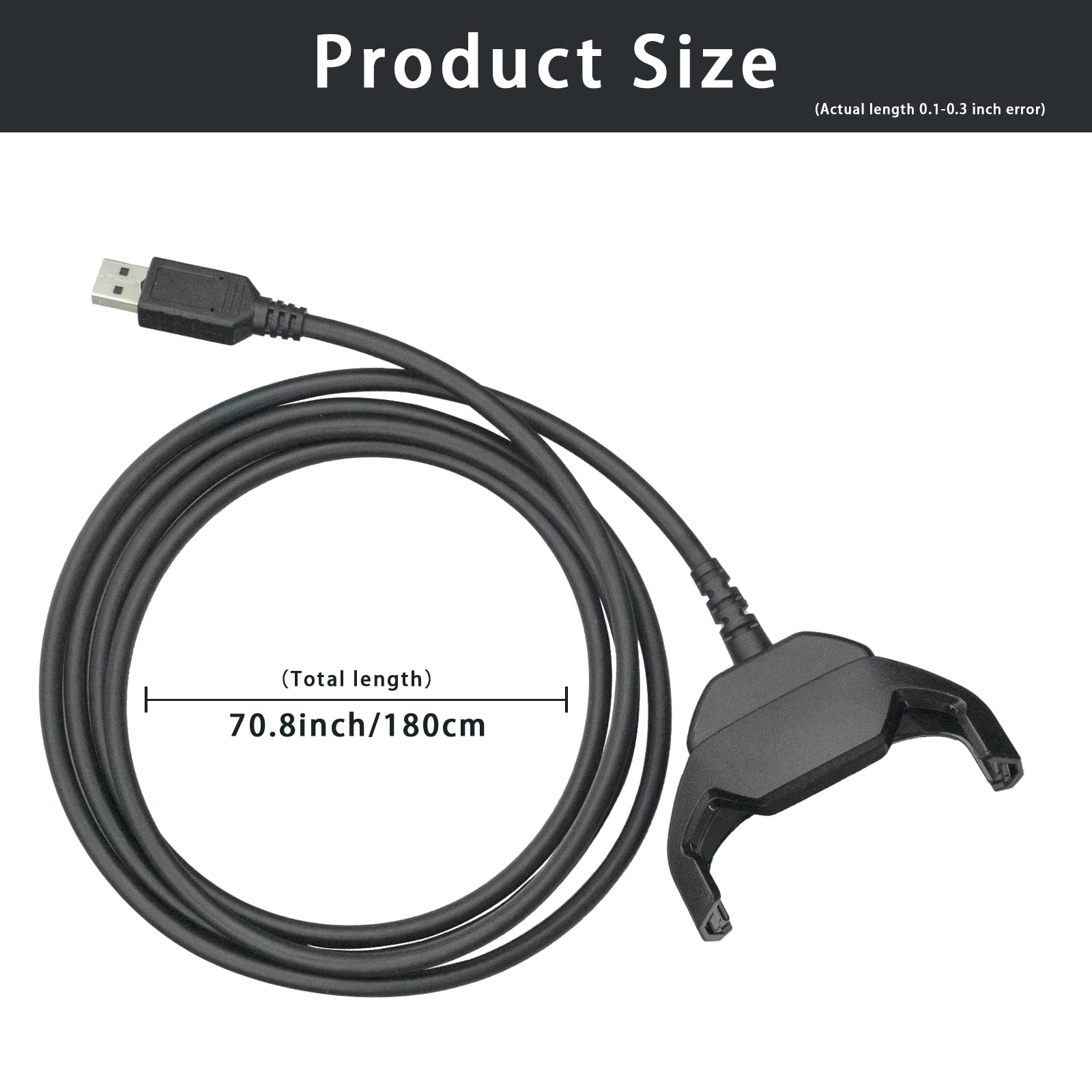 IYOUBOL Tc51 Charger,USB and Charger Cable for Zebra TC51 TC510K TC52 TC56 TC57,5V2A with 6ft Cable PDA Handheld Computer(CBL-TC51-USB1-01)