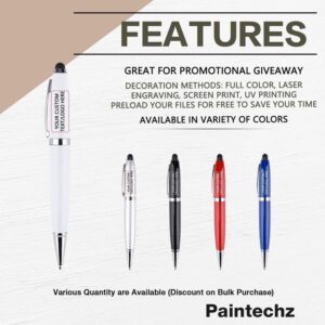 Paintechz Custom Pen USB Flash Drives 500 Pack Bulk, Personalized Logo or Text - as Corporate Gifts and Promotional Giveaways - 2GB