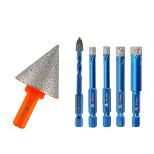 diamond drill bit - brschnitt diamond beveling chamfer bit for porcelain tile ceramic stone granite marble,hex shank diamond hole saw drill bit