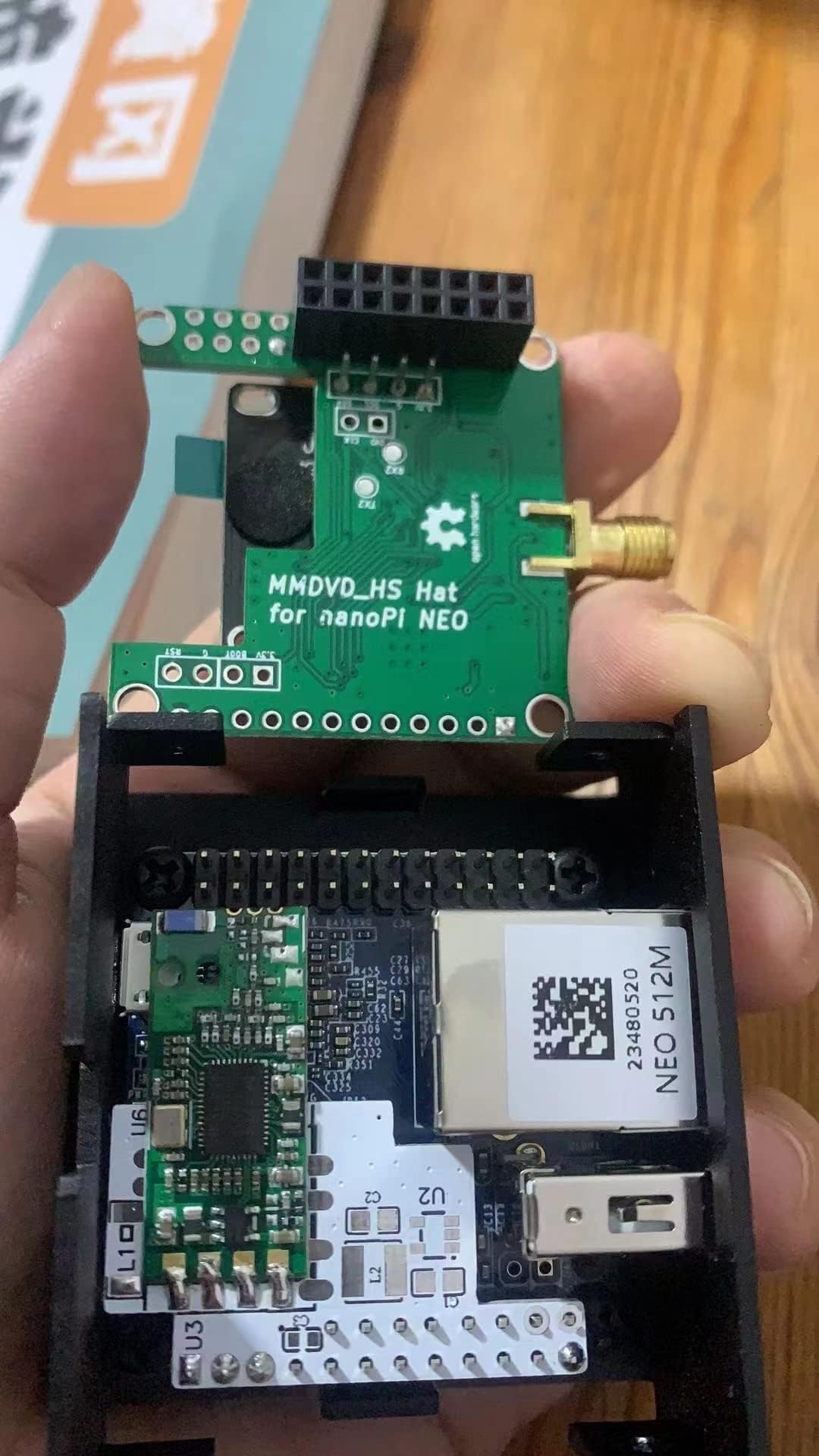 MMDVM Nano Hotspot - Portable NanoPi NEO with NanoHat OLED MMDVM with External WiFi Module | Allwinner H3 RAM 512MB Ubuntu Ready | Supports C4FM YSF NXDN DSTAR P25 DMR | CNC Alloy Case Heatsink