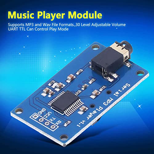 Uxsiya Music Play Board Accessory, 3.2-5.2V DC MP3 Module Simple Operation Adjustable Volume for Leonardo