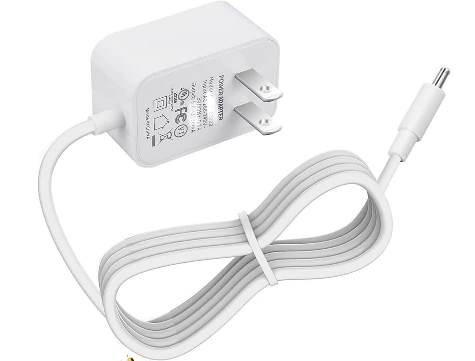 for Hatch Baby Rest, Rest+ and Rest Mini Sound Machine Adapter Power Cord Replacement, Barrel Style 5V 2A White AC Supply Charger with 5ft Cable