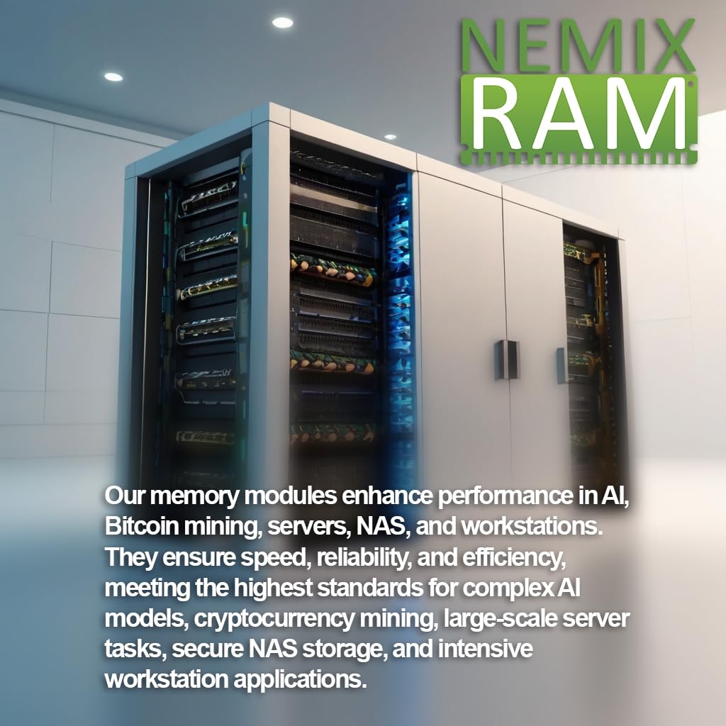 NEMIX RAM 512GB (8X64GB) DDR4 2666MHZ PC4-21300 2Rx4 1.2V 288-PIN ECC RDIMM Registered Server Memory KIT