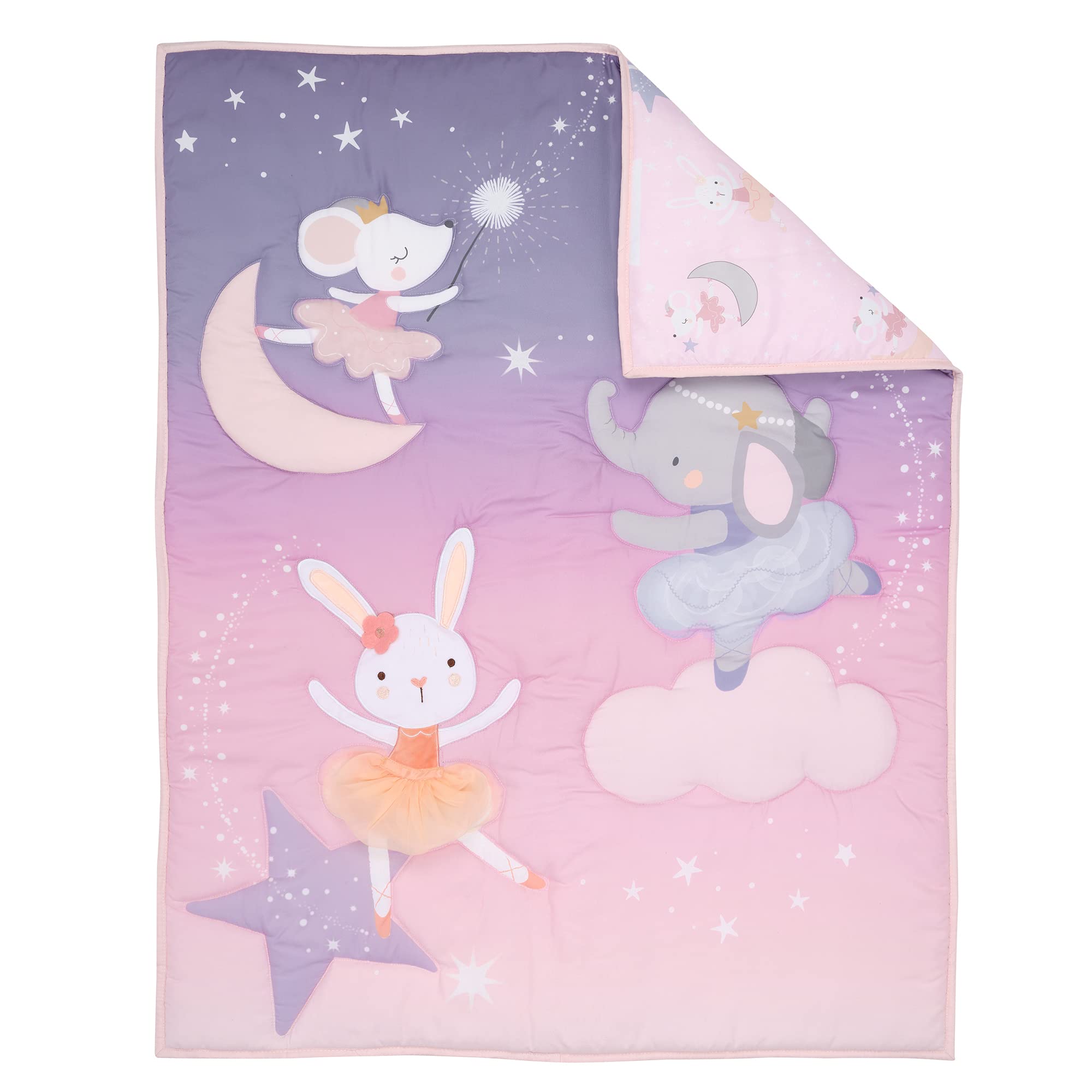 Bedtime Originals Tiny Dancer 3-Piece Ballet Baby Crib Bedding Set - Elephant