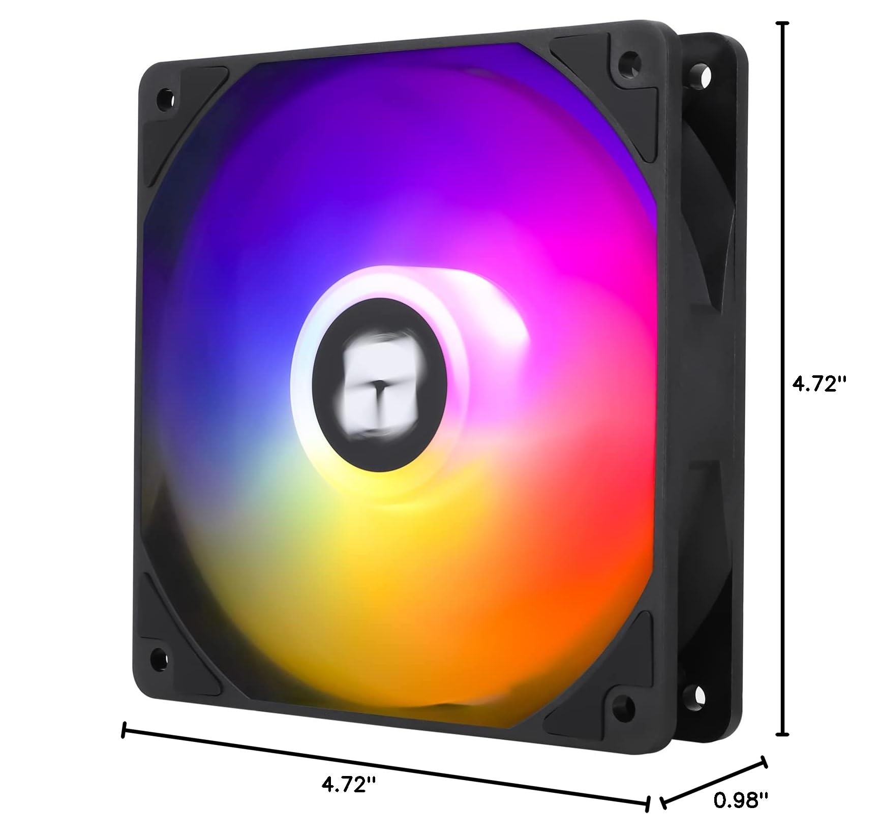 Thermalright TL-C12C-S CPU Fan 120mm ARGB Case Cooler Fan, 4pin PWM Silent Computer Fan with S-FDB Bearing Included, up to 1550RPM Cooling Fan