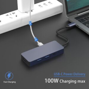 HOPDAY USB C Hub HOPDAY USB C to HDMI Dual Monitor USB C Adapter with 4K HDMI, 100W PD Charging, USB 3.0/2.0, SD/TF Card Reader Lenovo Laptop,Surface Pro