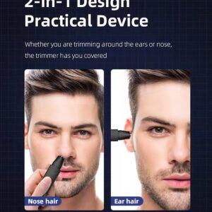 Ear and Nose Hair Trimmer Clipper Professional Painless Eyebrow & Facial Hair Trimmer for Men Women, Battery-Operated Trimmer