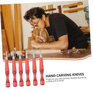 12 Pcs Carving Hand Carving Tools Wood Carving Tools Woodworking Cutters Engraving Knives Wooden Marking Knives Woodworking Line Tools Woodcut Knives Carpenter Tools