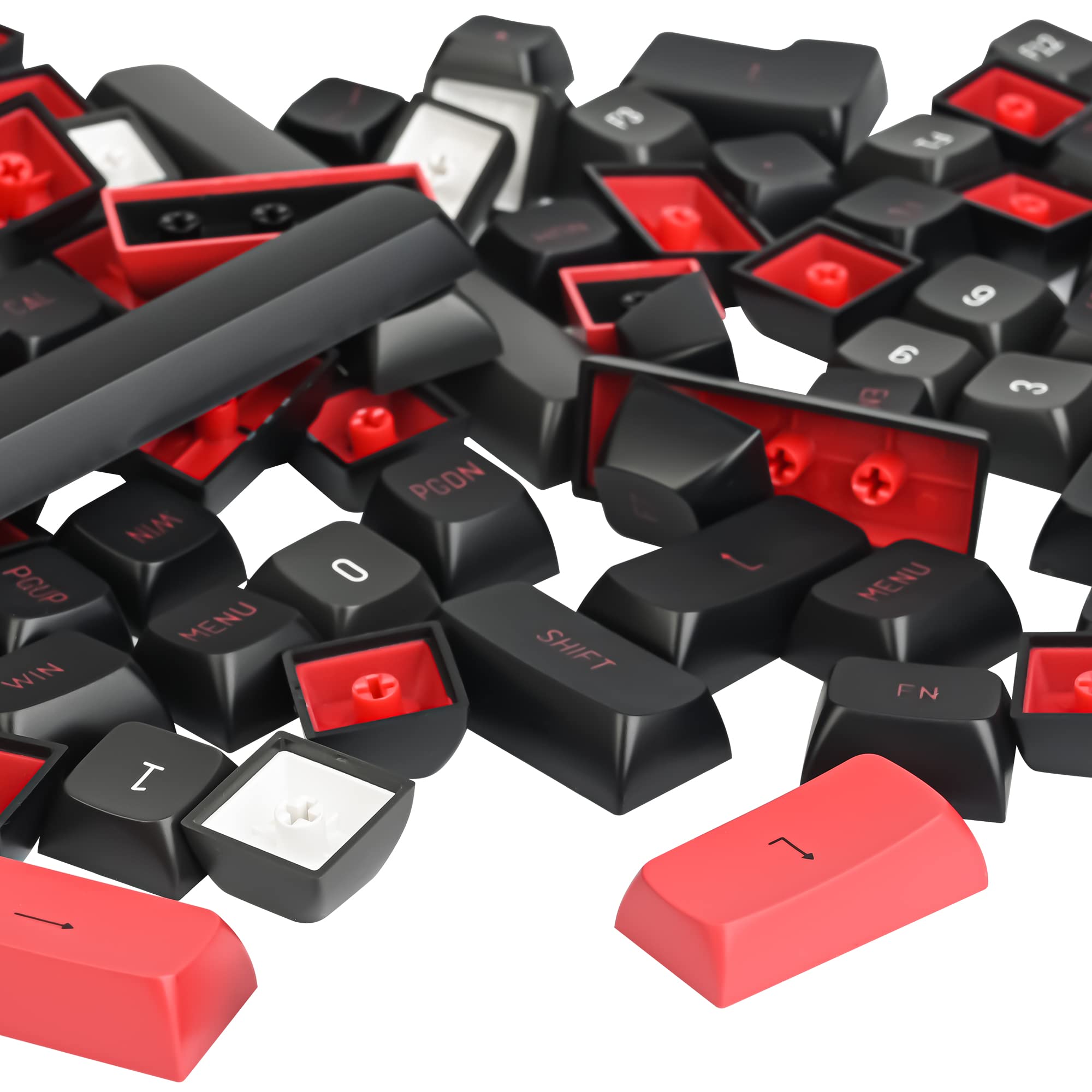 Mosptnspg 160 Evil Dolch Full Key Cap Group, CSA Profile Custom Keycaps PBT Double Shot ANSI Layout Keyboard for Cherry/Gatron MX Switches Mechanical Gaming Keyboards(Durge Black)