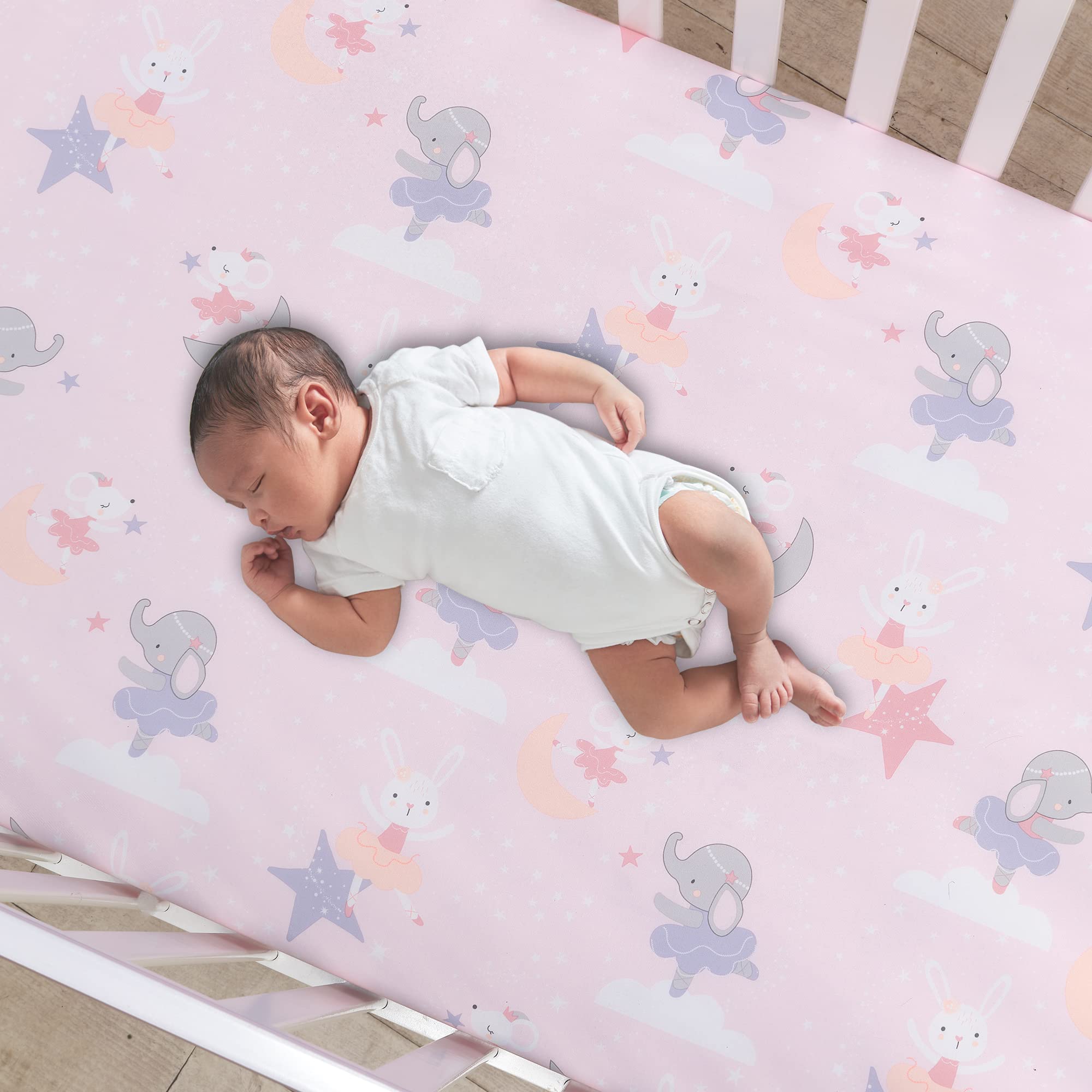 Bedtime Originals Tiny Dancer 3-Piece Ballet Baby Crib Bedding Set - Elephant