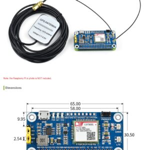 NB-IoT/Cat-M(eMTC)/GNSS HAT for Raspberry Pi Based on SIM7080G Supports Protocols as TCP/UDP/HTTP/HTTPS/TLS/DTLS/PING/LWM2M/COAP/MQTT Globally Applicable