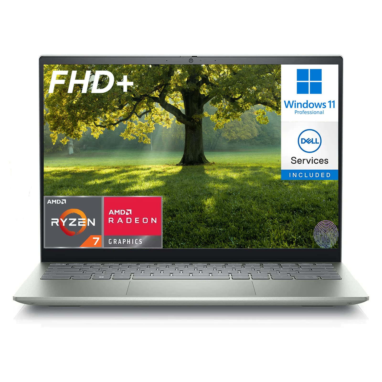 Dell Inspiron 14 5425 Business Laptop Computer [Windows 11 Pro], 14" FHD+ (1920 x 1200) Display, 8-core AMD Ryzen7 5825U, 16GB RAM 512GB PCIe SSD, Fingerprint, Backlit Keyboard, Wi-Fi 6, Bluetooth 5.2