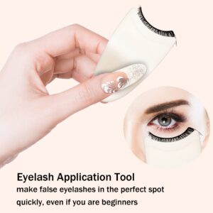 5 in 1 Eyelash Tool Kit Lash Separator Eyelash Application Tool Set Eyelash Curlers Mascara Guard with Comb Tweezers Makeup Tools Kit for False Lashes