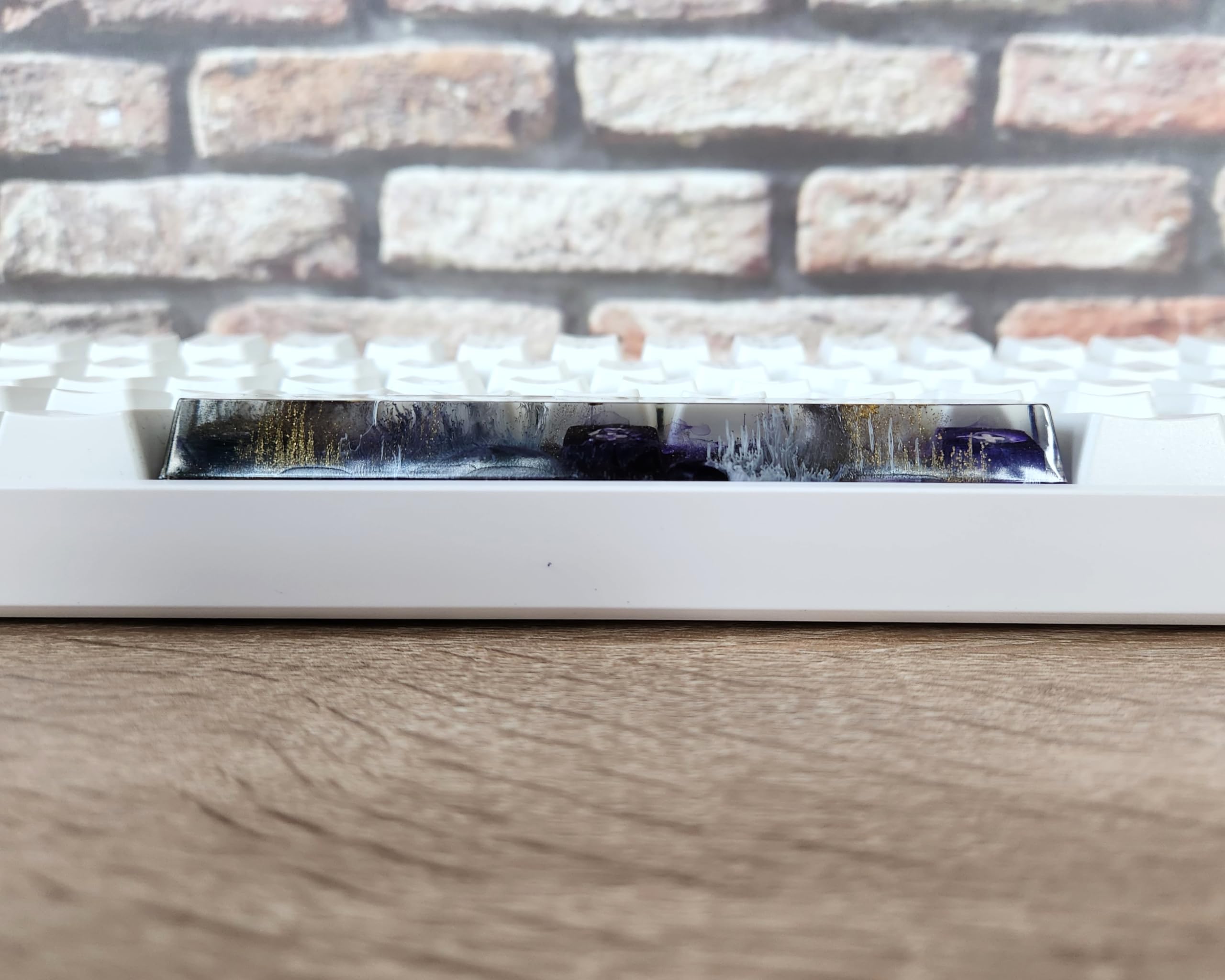 Custom Artisan Purple Galaxy Spacebar Keycap 6.25U (OEM) for RGB Cherry MX Gaming Mechanical Keyboards