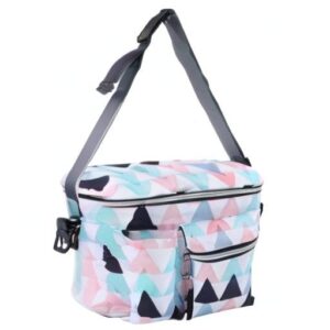 Travel Diaper Bag Tote Large Capacity Outdoor Multi Functional Hanging (Geometry Pattern)