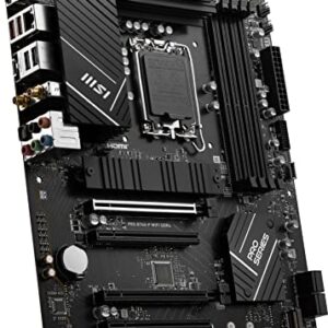 MSI PRO B760-P WiFi DDR4 ProSeries Motherboard (Supports 12th/13th/14th Gen Intel Processors, LGA 1700, DDR4, PCIe 4.0, M.2, 2.5Gbps LAN, USB 3.2 Gen2, HDMI/DP, Wi-Fi 6E, Bluetooth 5.3, ATX)