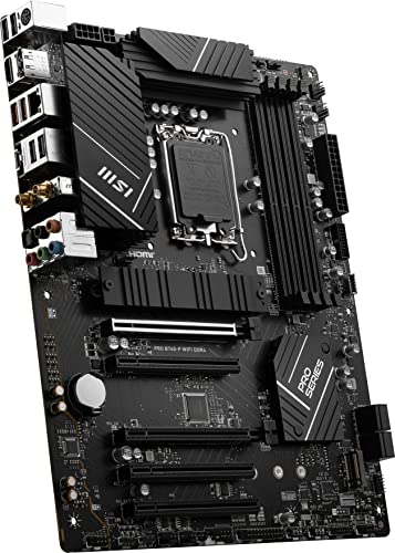 MSI PRO B760-P WiFi DDR4 ProSeries Motherboard (Supports 12th/13th/14th Gen Intel Processors, LGA 1700, DDR4, PCIe 4.0, M.2, 2.5Gbps LAN, USB 3.2 Gen2, HDMI/DP, Wi-Fi 6E, Bluetooth 5.3, ATX)