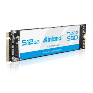 inland tn320 512gb nvme m.2 pcie gen3x4 2280 internal solid state drive ssd - up to 2000 mb/s, 3d nand, storage and memory for laptop & pc desktop