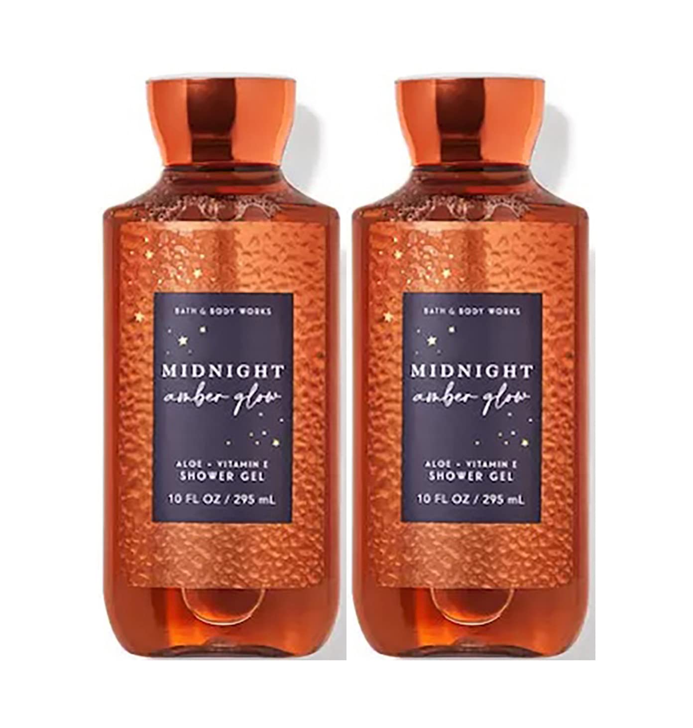 Bath & Body Works Midnight Amber Glow Shower Gel Gift Sets For Women 10 Oz 2 Pack (Midnight Amber Glow)