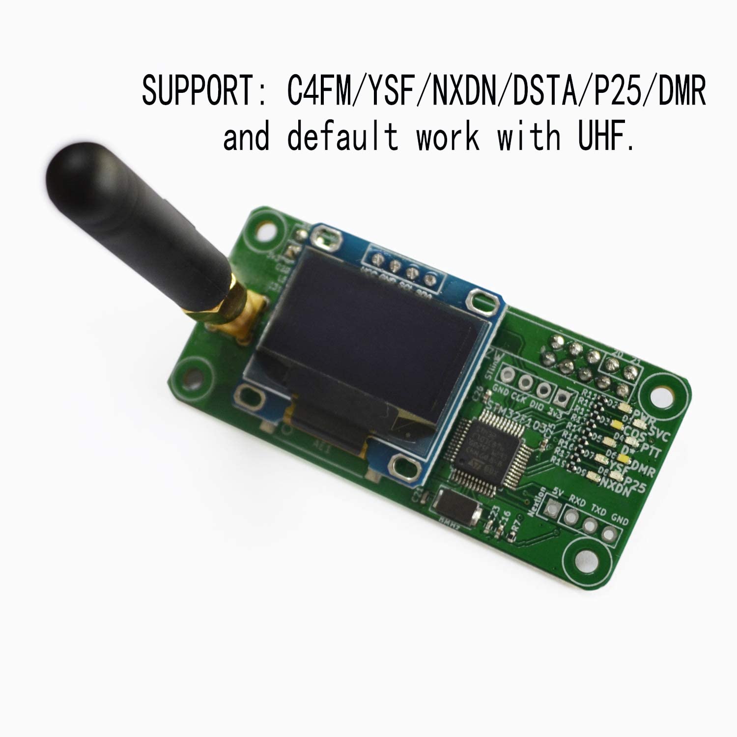 GOOZEEZOO MMDVM Hotspot Board (V1.5.2) + Antenna + OLED Display Aluminium Case Support UHF C4FM YSF NXDN DSTAR P25 DMR Fully Assembled and Tested (Raspberry pi not Included)