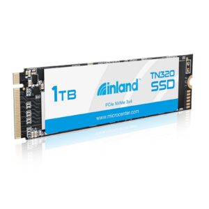 inland tn320 1tb nvme m.2 pcie gen3x4 2280 internal solid state drive ssd - up to 2000 mb/s, 3d nand, storage and memory for laptop & pc desktop