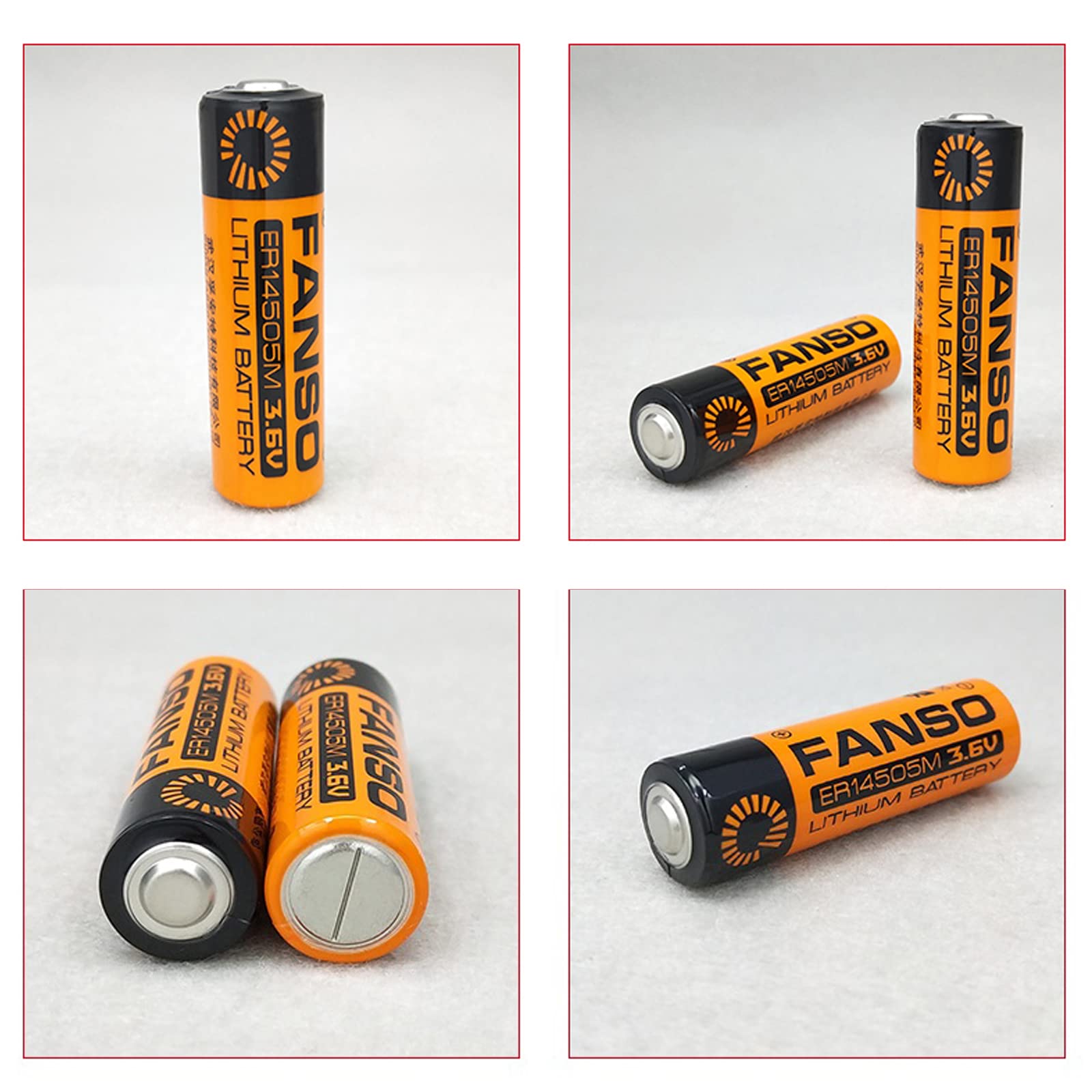 POWCAMAH 20- Pack FANSO ER14505M AA 3.6V Lithium Battery 2200mAh Li-SOCL₂ Non-Rechargeable Battery