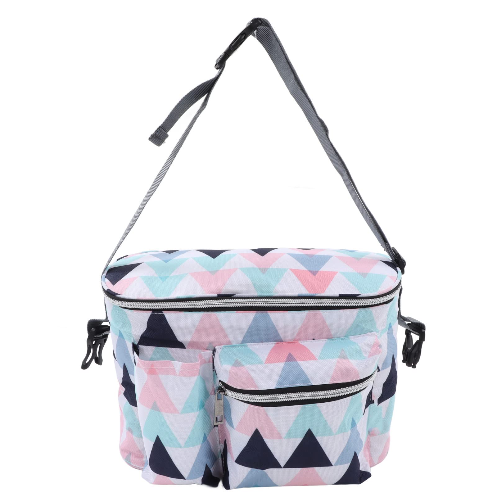 Travel Diaper Bag Tote Large Capacity Outdoor Multi Functional Hanging (Geometry Pattern)