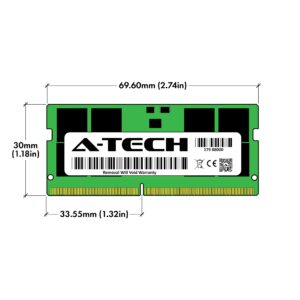 A-Tech 32GB Kit (2x16GB) RAM Compatible for ASUS TUF Dash F15 FX517ZC Gaming Laptop | DDR5 4800MHz PC5-38400 SODIMM 1.1V 262-Pin Non-ECC SO-DIMM Memory Upgrade