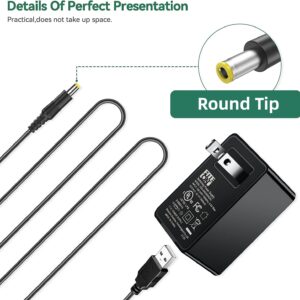 FITE ON 5V AC/DC Adapter + USB Cable Replacement for Launch CRP123X CRP129X CRP123E CRP129E Diagnostic Scanner Tool UL Listed