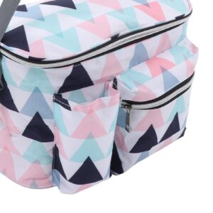 Travel Diaper Bag Tote Large Capacity Outdoor Multi Functional Hanging (Geometry Pattern)