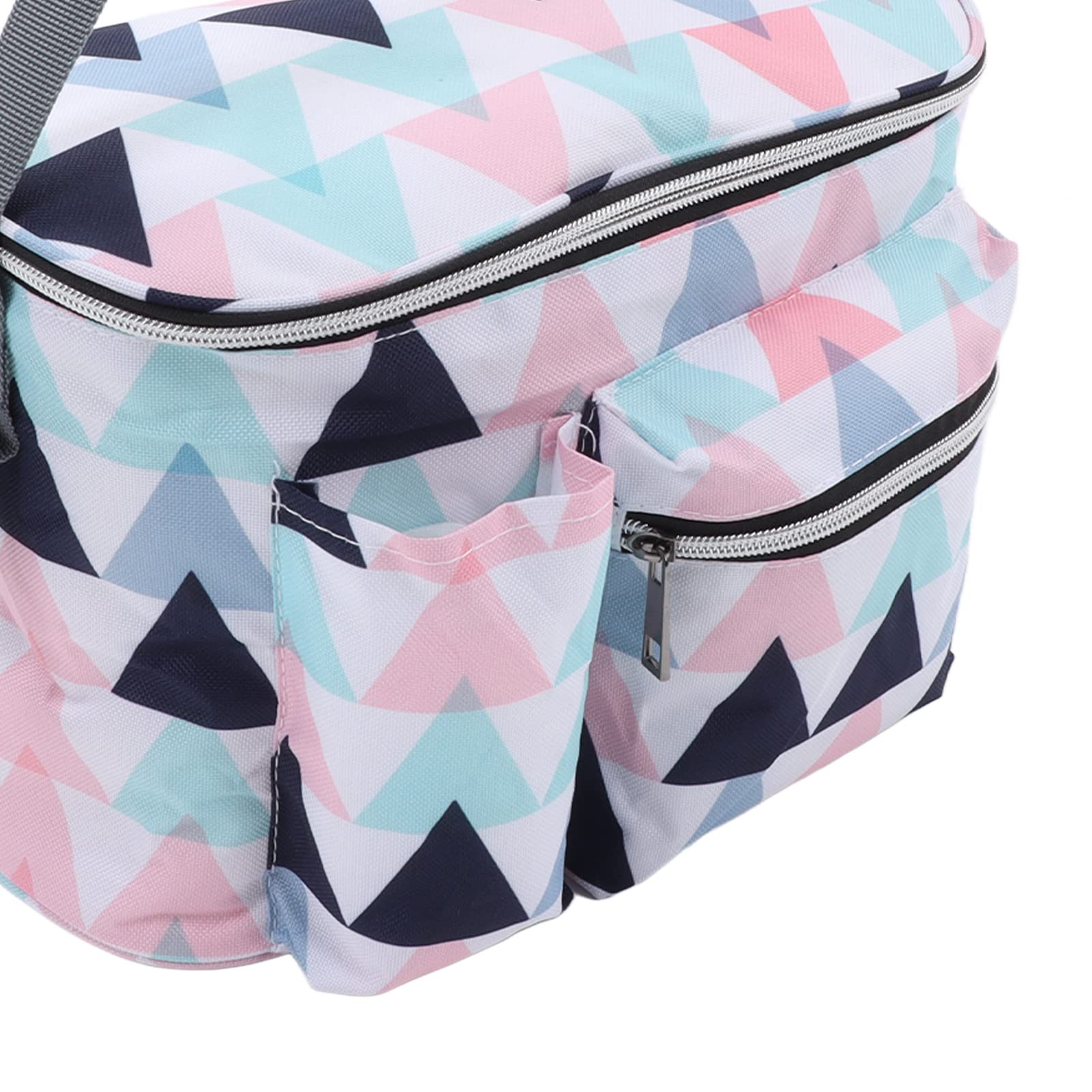 Travel Diaper Bag Tote Large Capacity Outdoor Multi Functional Hanging (Geometry Pattern)