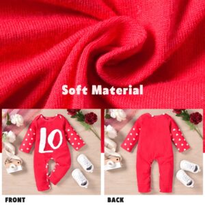 Aalizzwell Valentines Day Matching Outfits for Sibling Baby Brothers Sisters Boys Girls Love Heart Romper 3-6 Months