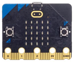 multicomp pro bbc micro:bit starter kit with v2.2 micro:bit board, user guide, protective case, battery holder with on/off switch, usb cable and 2 x aaa batteries