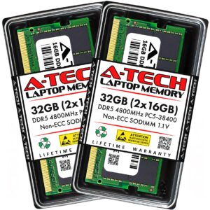 a-tech 32gb kit (2x16gb) ram compatible for asus tuf dash f15 fx517zc gaming laptop | ddr5 4800mhz pc5-38400 sodimm 1.1v 262-pin non-ecc so-dimm memory upgrade