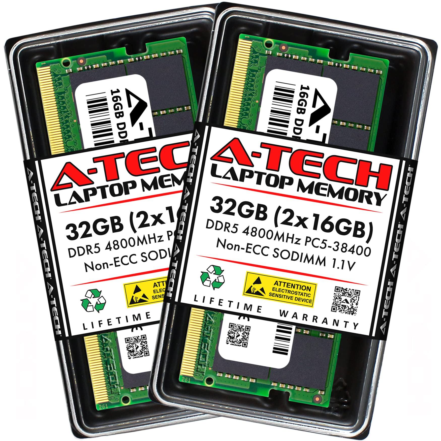 A-Tech 32GB Kit (2x16GB) RAM Compatible for ASUS TUF Dash F15 FX517ZC Gaming Laptop | DDR5 4800MHz PC5-38400 SODIMM 1.1V 262-Pin Non-ECC SO-DIMM Memory Upgrade