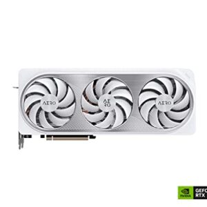 GIGABYTE GeForce RTX 4070 Ti AERO OC 12G Graphics Card, 3X WINDFORCE Fans, 12GB 192-bit GDDR6X, GV-N407TAERO OC-12GD Video Card