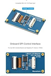 1.9inch LCD Display Module, IPS Screen, Embedded ST7789V2 Driver Chip, Using SPI Interface,170×32,262K Colors