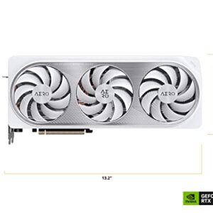 GIGABYTE GeForce RTX 4070 Ti AERO OC 12G Graphics Card, 3X WINDFORCE Fans, 12GB 192-bit GDDR6X, GV-N407TAERO OC-12GD Video Card