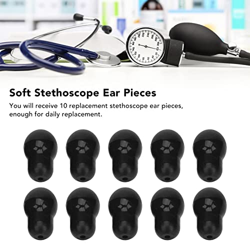 Stethoscope Ear Tips, Stethoscope Ear Pieces Stethoscope Earplugs, Stethoscope Accessories, 10pcs Soft, Comfortable Replacement Universal 2.5mm Hole Diameter