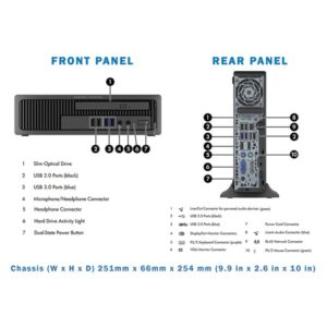 GREENTOUCHPC Elite Desk 800 Ultra Slim Desktop Computer, Intel i7-4770s 3.10GHz, 16GB RAM, 512GB SSD, DVD-RW, WiFi, Bluetooth, Windows 10 Pro 64 Bit