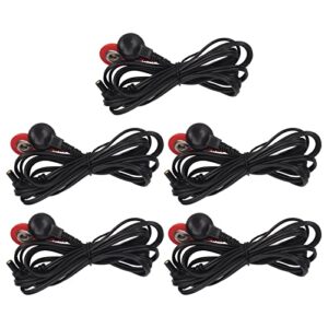 electrode wire, 5pcs black electrode wire 2.35mm plug electrode wire replacement wires for digital machine 4.9ft